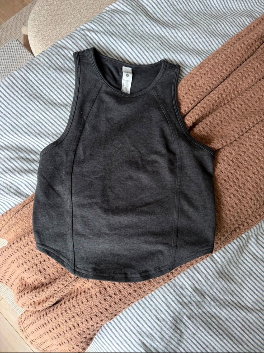lululemon athletica Dark Charcoal High-Neck Tank